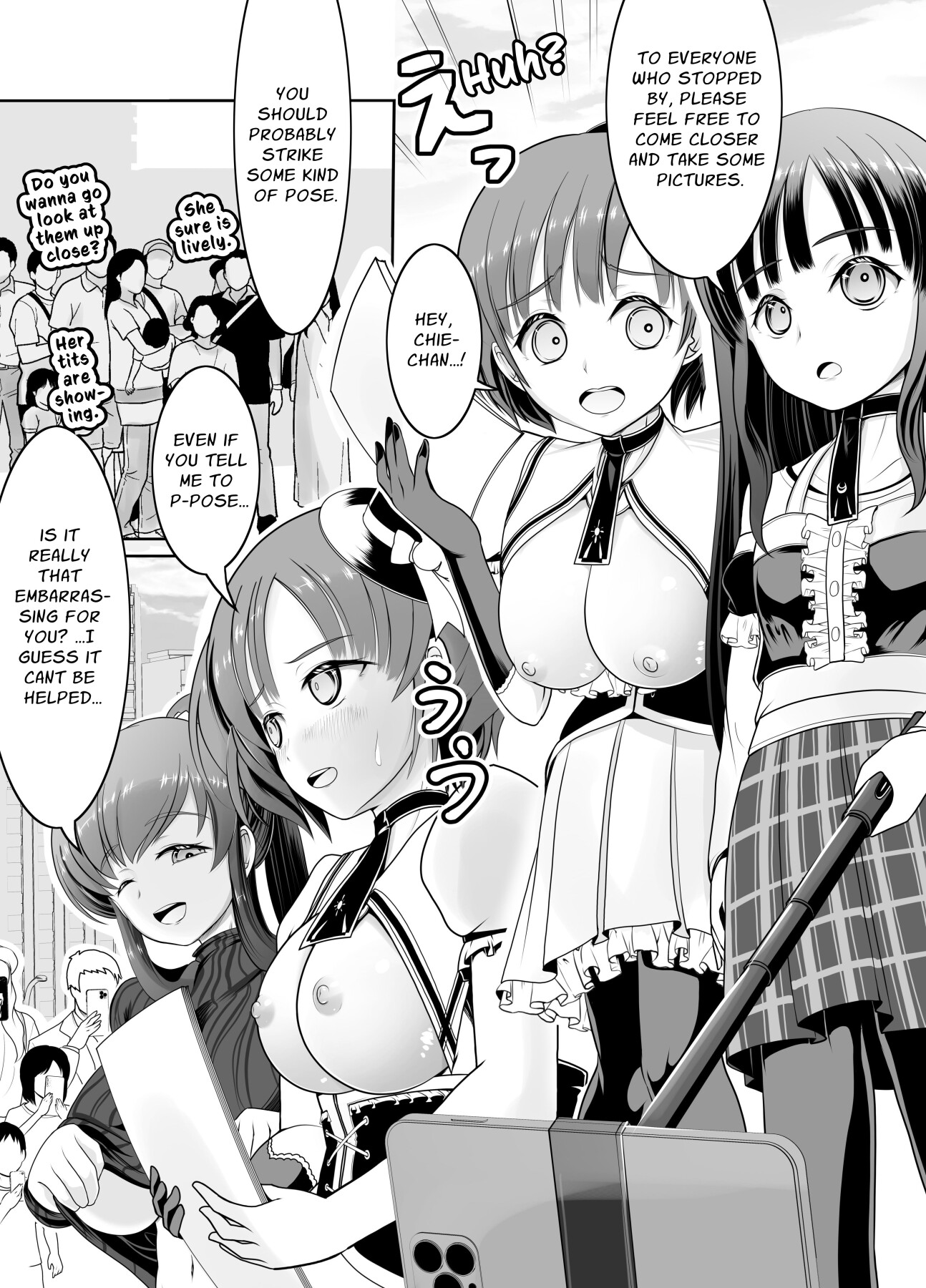Hentai Manga Comic-Rookie Exhibitionist Idols: Fully Exposed Self-Introduction Livestream-Read-37